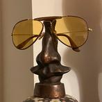 Ray Ban Aviator Outdoorsman Leather Photochromic, Ambermatic, Comme neuf, Ray-Ban, Lunettes, Jaune