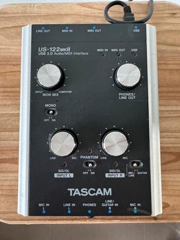 Tascam US-122MKII USB Audio/MIDI Interface – Goede Staat beschikbaar voor biedingen