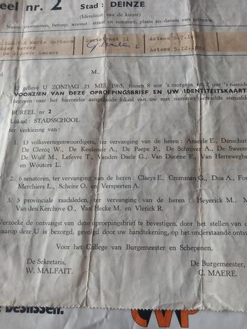 Verkiezingen 1965 in Deinze beschikbaar voor biedingen