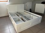 IKEA Bedrame Brimes met achterwand en lattenbodem 160 x 200, Enlèvement, Comme neuf