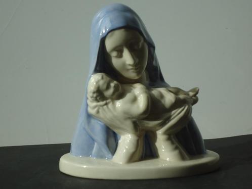 DESVRES porselein Madonna Maria & kind Dupont Fourmaintraux, Antiek en Kunst, Kunst | Beelden en Houtsnijwerken, Ophalen of Verzenden