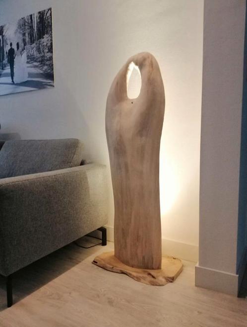 Staande designlamp ANGEL uit populier & acacia - JP Enlighte, Huis en Inrichting, Lampen | Vloerlampen, Nieuw, Hout, Ophalen of Verzenden