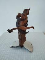 Drijfhoutsculptuur/Abstracte kunst Vhop“tendrement couple 1", Antiek en Kunst, Kunst | Beelden en Houtsnijwerken, Ophalen of Verzenden