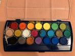 Waterverf Pelikan 22 kleuren verf in blauwe etui, Ophalen of Verzenden, Zo goed als nieuw
