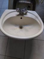 SPOELBAK + KRAAN + SIFON, Doe-het-zelf en Bouw, Ophalen, Gebruikt, Chroom, Wastafel