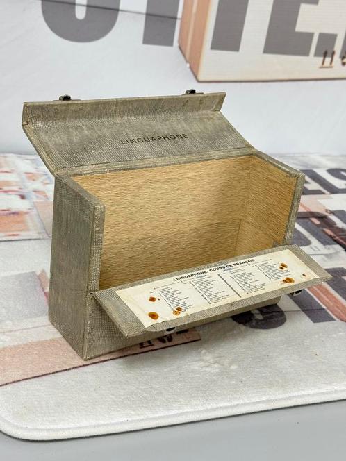 Antiek koffer koffertje, Linguaphone - afsluitbaar vintage, Verzamelen, Retro, Ophalen of Verzenden