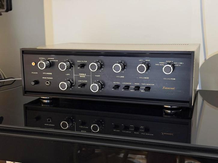 Sansui AU-555 Solid State Stereo Amplifier (1969-1971), Audio, Tv en Foto, Stereoketens, Refurbished, Ophalen of Verzenden