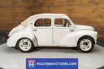 Renault 4CV Cabriolet| Route 66 Auctions, Lederen bekleding, 4 deurs, Renault, Wit
