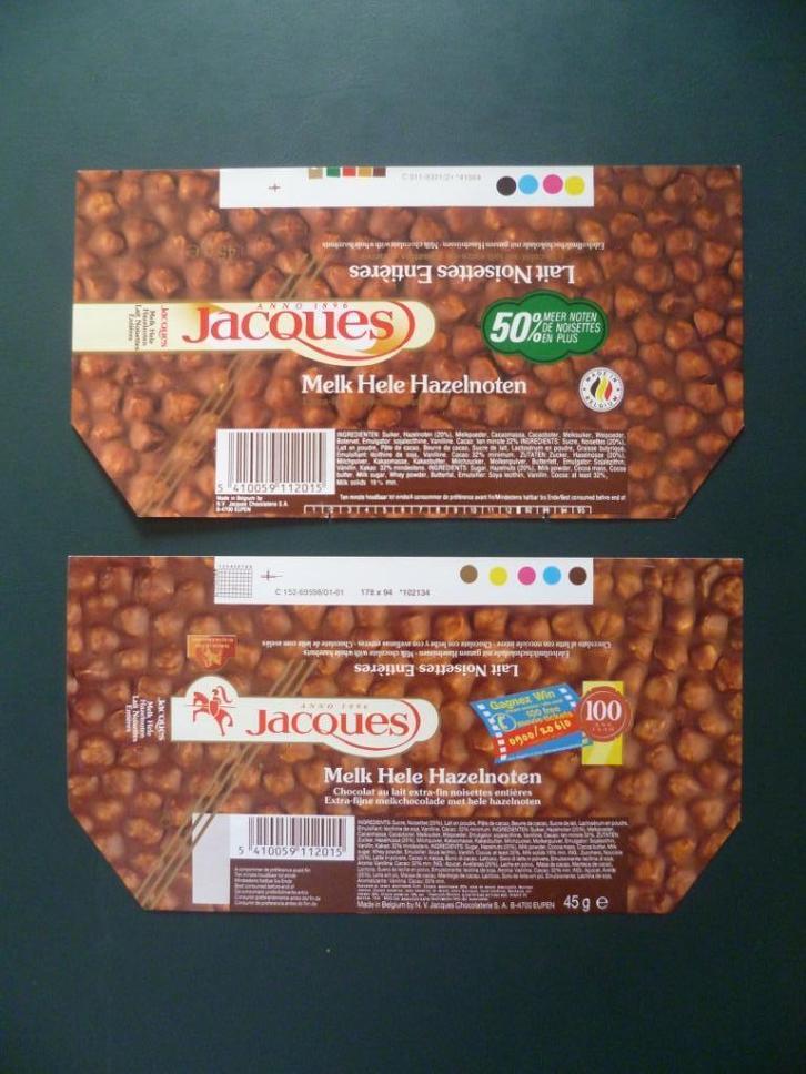 chocolade Jacques chocolat omslagen nieuw wikkels emballage, Verzamelen, Merken en Reclamevoorwerpen, Nieuw, Verpakking, Ophalen of Verzenden