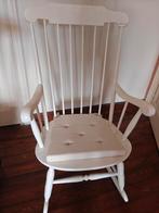 Fauteuil à bascule en bois blanc, Enlèvement, Comme neuf