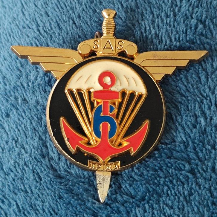France - Insigne du 6e parachutiste d'infanterie de marine, Collections, Objets militaires | Général, Marine, Enlèvement ou Envoi