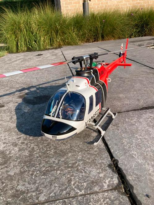 Rc helicopter FlyWing Bell 206 V3, Hobby en Vrije tijd, Modelbouw | Radiografisch | Helikopters en Quadcopters, Zo goed als nieuw