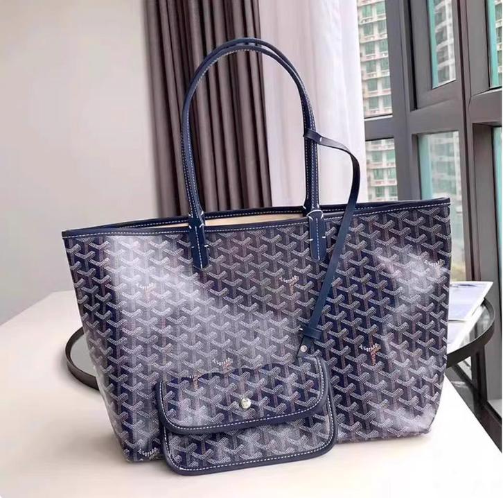 Goyard tas met portefeuille bij, Handtassen en Accessoires, Tassen | Damestassen, Nieuw, Schoudertasje, Blauw, Ophalen of Verzenden