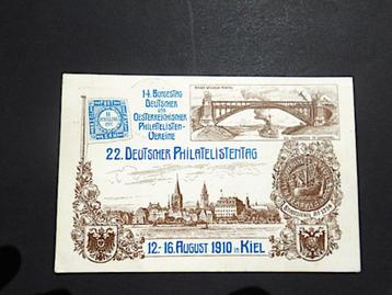 Deutscher Philatelistentag Postwaardestuk 1910 / Kiel