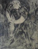 JAN VAERTEN / MANSFIGUUR / ORIGINEEL WERK / 89x69cm / KADER, Ophalen