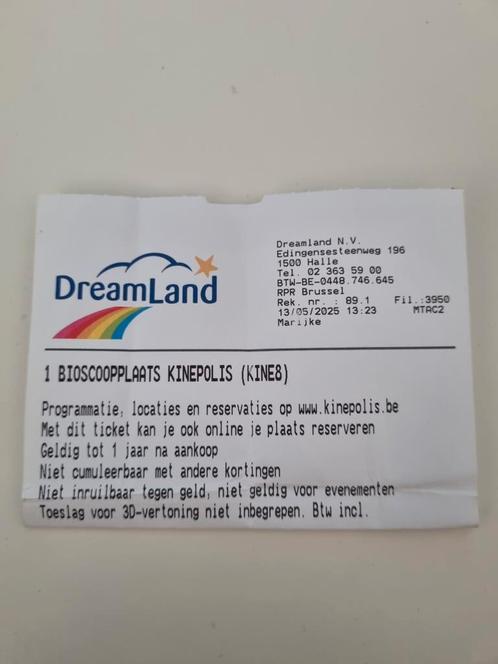 Bioscoopticket Kinepolis (1 plaats) – geldig tot 12/05/2026, Tickets en Kaartjes, Kortingen en Cadeaubonnen