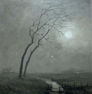 Schilderij gesigneerd door de schilder Leopold Beun  beschikbaar voor biedingen