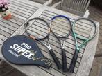 3 raketten(volwassenen) PRO SUPEX en 1 kaderbeschermer, Sport en Fitness, Tennis, Ophalen, Zo goed als nieuw