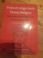 Fons et origo iuris Versio Belgica, Boeken, Ophalen of Verzenden, Gelezen