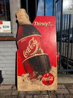 Groot oud Coca Cola reclamebord, Verzamelen, Ophalen, Gebruikt, Reclamebord