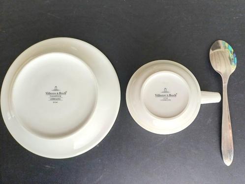 koffietas + schotel (Villeroy & Boch) + koffielepel 2€/setje, Huis en Inrichting, Keuken | Servies, Zo goed als nieuw, Kop(pen) en/of Schotel(s)