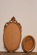 Vintage Engelse vergulde lijsten - ovaal model, Moins de 50 cm, Enlèvement ou Envoi, Utilisé, Autres matériaux