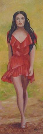 Passerelle de peinture à l'huile (40x120cm), Antiquités & Art, Enlèvement ou Envoi