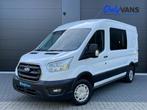 Ford Transit 2.0 EcoBlue / 2T / L2 H2 / Trend / Dubbel Cab, Auto's, Voorwielaandrijving, 0 kg, Wit, Bedrijf
