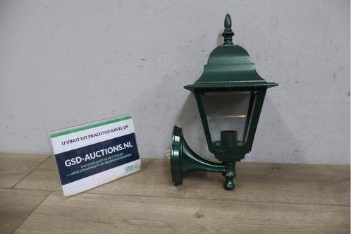 Groen Metalen Engelse Straat-Wandlamp, Antiek en Kunst, Antiek | Overige Antiek