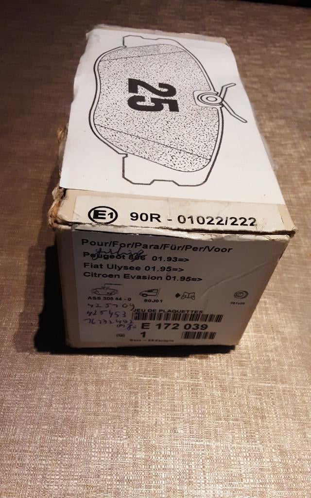 PEUGEOT 806 Citroën evasion Fiat ulysse remblokken plaquette, Enlèvement ou Envoi, Citroën