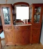 Oude vintage Vitrinekast, met marmeren blad, Ophalen