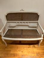 Banc en bois avec canage en rotin, Jardin & Terrasse, Bancs de jardin, Enlèvement, Utilisé, Bois