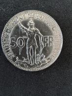 Munt van 50 frank zilver Universal Expo Brussel 1935