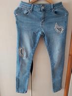 Jeansbroek met parels, Kleding | Dames, Ophalen of Verzenden, Gedragen, Maat 42/44 (L)
