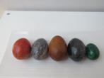 Vintage Collectie eieren 16 stuks oa hout, mineraal, porsele, Antiek en Kunst, Ophalen of Verzenden