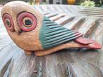 Houten uil, Ophalen, Zo goed als nieuw, Vogel, Beeldje of Figuurtje