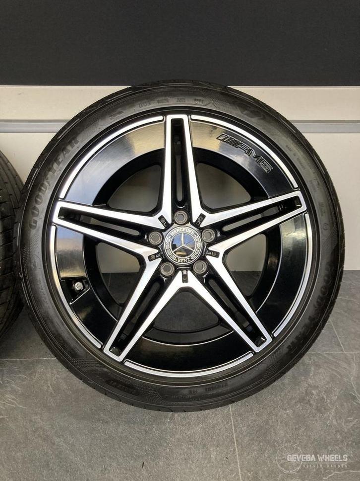 18” originele Mercedes C W206 AMG velgen + banden breedset, Auto-onderdelen, Banden en Velgen, Banden en Velgen, Zomerbanden, 18 inch