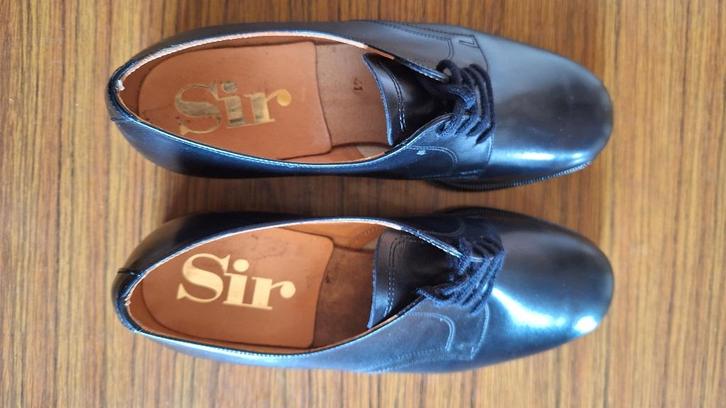 Veter schoenen leer zwart rubber onderzool 41-8 nieuw, Kleding | Heren, Schoenen, Nieuw, Veterschoenen, Zwart, Ophalen of Verzenden