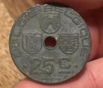 25 cent 1945 Léopold 3 flamand-français, Timbres & Monnaies, Enlèvement ou Envoi