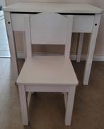 Superbe bureau enfant blanc avec chaise comme neuf, Comme neuf, Enlèvement