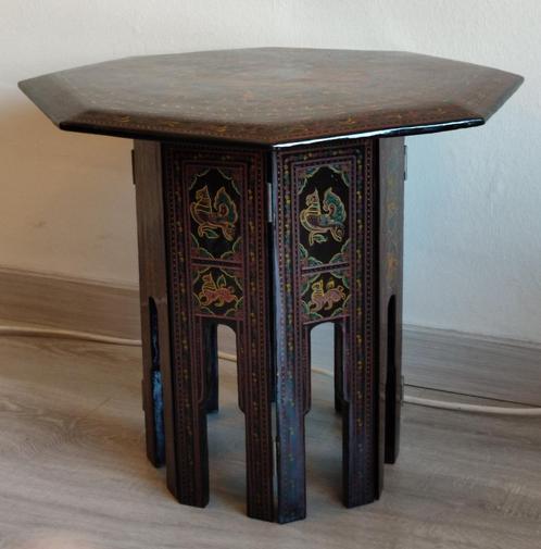 Aziatisch bijzettafeltje, Maison & Meubles, Tables | Tables d'appoint, Comme neuf, Autres formes, 45 à 60 cm, Moins de 55 cm, Bois