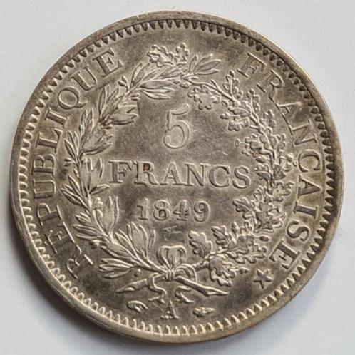 France 5 francs, 1849 Hercule "A" - Paris Pièce d'argent, Timbres & Monnaies, Monnaies | Europe | Monnaies non-euro, Monnaie en vrac
