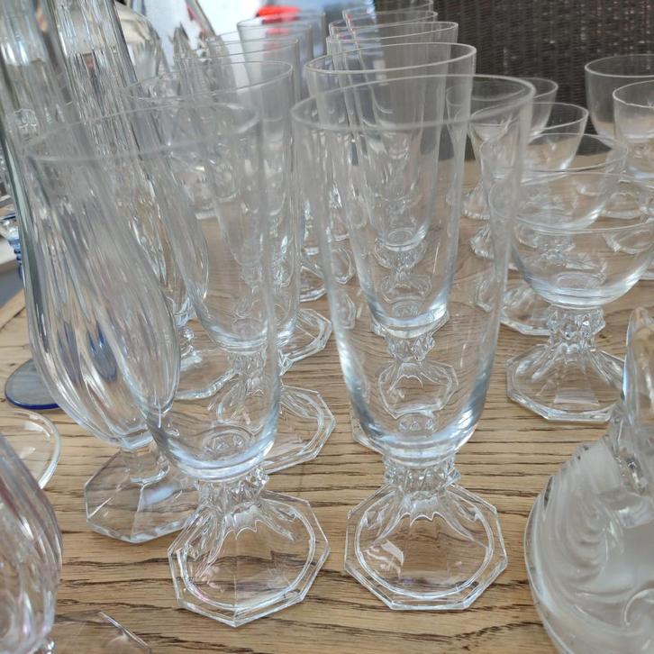Kristalservies van Val St Lambert, Antiek en Kunst, Antiek | Glaswerk en Kristal, Ophalen