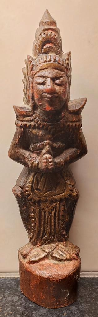 Image asiatique de la religion en vieux bois, Enlèvement ou Envoi, Comme neuf