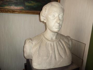Portrait buste art déco Jef Goossens ca1925 stucco seul exem