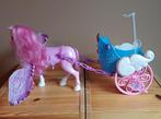 barbie paard met koets, Kinderen en Baby's, Speelgoed | Poppen, Gebruikt, Ophalen, Barbie