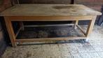 oude massieve tafel met dik blad als werkbank, Ophalen, Gebruikt