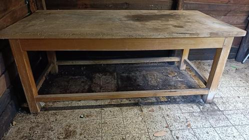 oude massieve tafel met dik blad als werkbank, Doe-het-zelf en Bouw, Werkbanken, Gebruikt, Ophalen