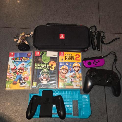 Nintendo switch accessoires + games, Games en Spelcomputers, Spelcomputers | Nintendo Consoles | Accessoires, Zo goed als nieuw