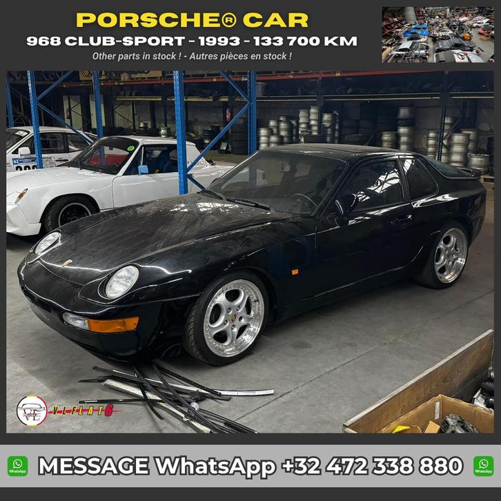 Porsche 968 Clubsport (07/1993) — 133.700 km, Auto's, Porsche, Particulier, Te koop, Benzine, Coupé, 3 deurs, Handgeschakeld, Zwart